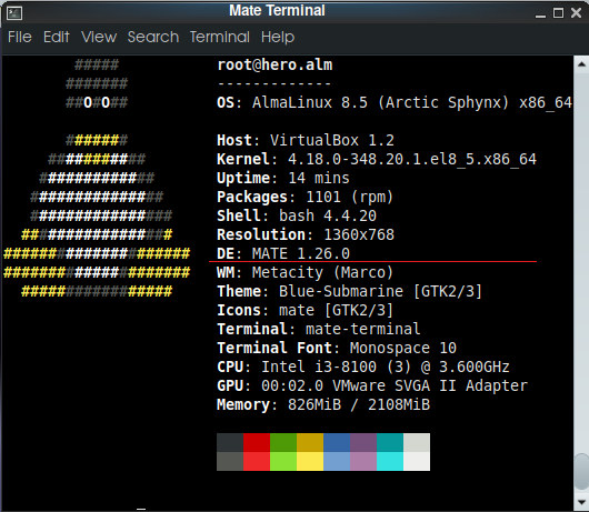 AlmaLinux Neofetch