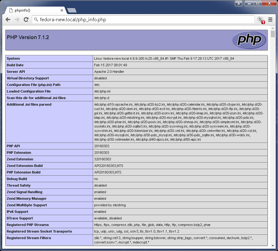PHP 7.1.2